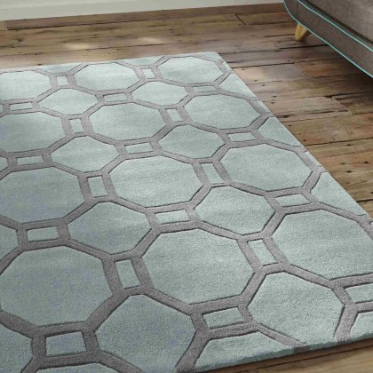 Hong Kong 4338 Rug Blue & Grey (Multiple Sizes)