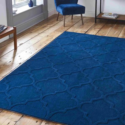 Hong Kong Plain 8583 Rug Navy (Multiple Sizes)
