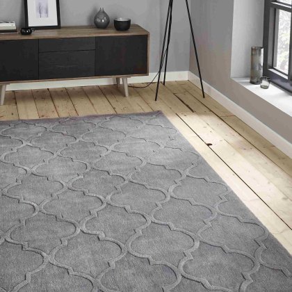 Hong Kong Plain 8583 Rug Silver (Multiple Sizes)