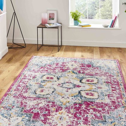 Boston G0532 Rug Fuschia & Blue (Multiple Sizes)