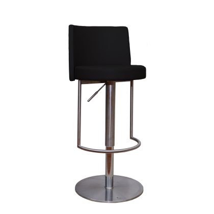 Monza High Bar Stool Faux Leather Black Monza High Bar Stool Faux Leather Black