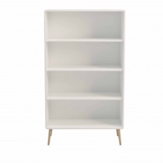 Steens Softline Wide Bookcase White