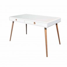 Steens Softline 2 Drawer Wide Desk White
