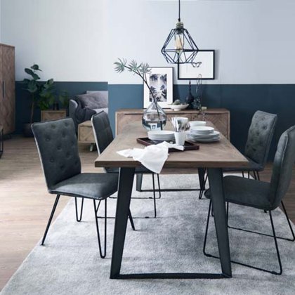 Dale 4-6 Person Dining Table Grey Oak