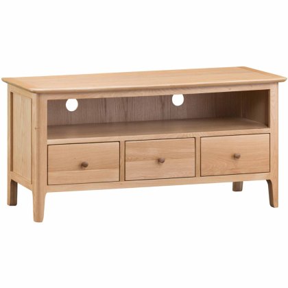 Alford 3 Drawer Wide TV/Entertainment Unit Light Oak