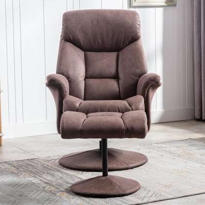 Dingle Swivel Recliner & Footstool (Multiple Colours & Fabrics) Dingle Swivel Recliner & Footstool (Multiple Colours & Fabrics)
