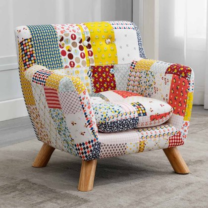 Kiki Kids Armchair Fabric Floral Patchwork Kiki Kids Armchair Fabric Floral Patchwork
