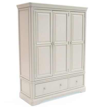 Acton Triple Wardrobe With 2 Drawers Taupe Acton Triple Wardrobe With 2 Drawers Taupe