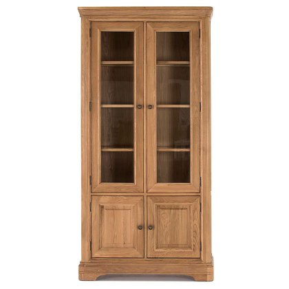 Shelby Oak 2 Door Glass Display Unit