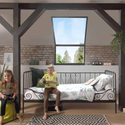 Alice Captain Single (90cm) Bedstead Black