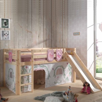 Pino Bed Curtain Birdy Pink