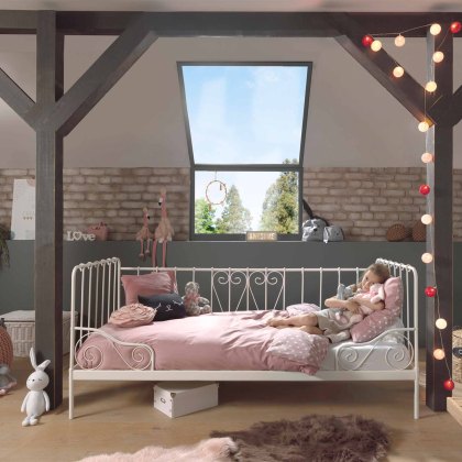 Alice Captain Single (90cm) Bedstead White