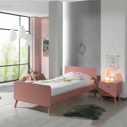 Billy Single (90cm) Bedstead Terra Pink