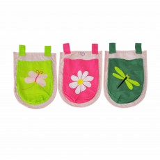 Pino Bedstead Storage Pockets (Set of 3) Spring Pink