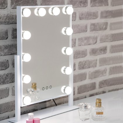 Hollywood Small Vanity Mirror With Interchangeable LED Lights Hollywood Small Vanity Mirror With Interchangeable LED Lights