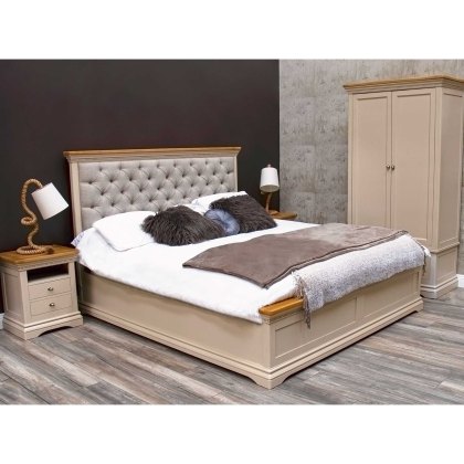Bellingham 4+3 Drawer Chest of Drawers Painted Off-White With Oak Top