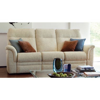 Hudson 3 Seater Manual Reclining Sofa Fabric A