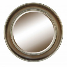 Emily Round Mirror Silver & Bronze Emily Round Mirror Silver & Bronze