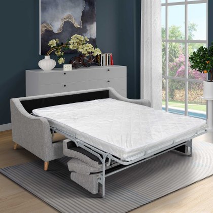 Culloden 3 Seater Sofa Bed Fabric Light Grey