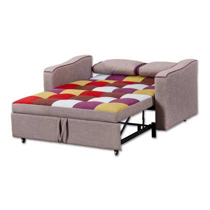 Jerpoint 2 Seater Sofa Bed Fabric Multicoloured Patchwork