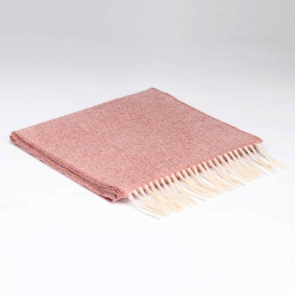 Supersoft Lambswool Blossom Herringbone Scarf 29cm x 224cm Red & White Supersoft Lambswool Blossom Herringbone Scarf 29cm x 224cm Red & White