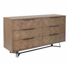Dale 3+3 Drawer Chest Of Drawers Grey Oak