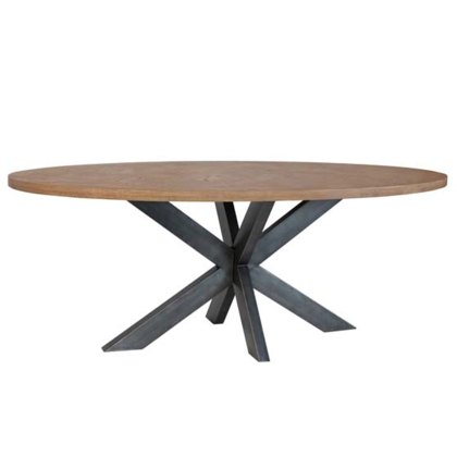 Dale 4-6 Person Oval Dining Table Grey Oak Dale 4-6 Person Oval Dining Table Grey Oak