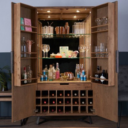 Dale 2 Door Drinks Cabinet Grey Oak