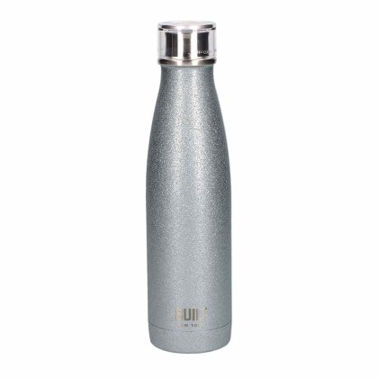 500ml Double Walled Stainless Steel Water Bottle Silver Glitter 500ml Double Walled Stainless Steel Water Bottle Silver Glitter