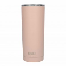 590ml Double Walled Stainless Steel Travel Mug Pale Pink