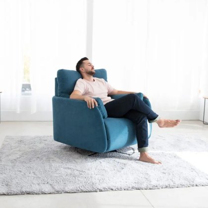 Adan Electric Reclining Swivel & Rocking Armchair Circular Base Fabric Series 6