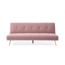 Sally 3 Seater Sofa Bed Fabric Blush Pink