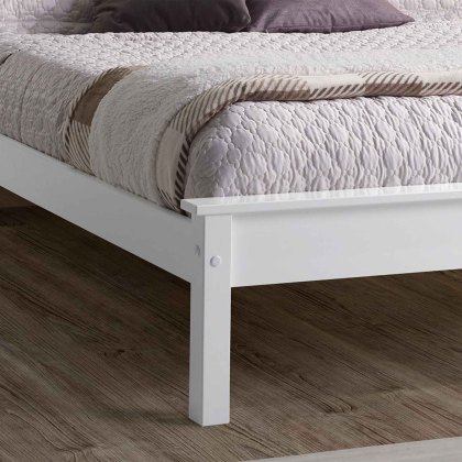 Taurus Bedstead Low End White (Multiple Sizes)