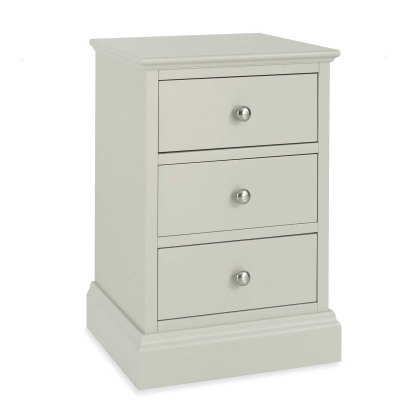 Julie 3 Drawer Bedside Locker Grey Julie 3 Drawer Bedside Locker Grey