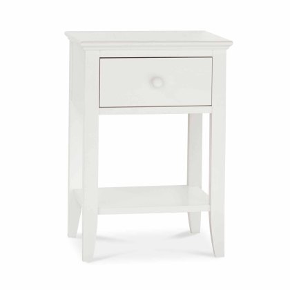 Julie 1 Drawer Bedside Locker White Julie 1 Drawer Bedside Locker White
