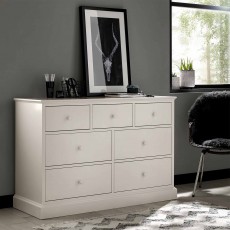 Julie 4+3 Drawer Chest of Drawers White