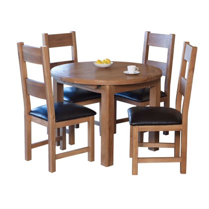 Holly 4-6 Person Round Extending Dining Table Oak Holly 4-6 Person Round Extending Dining Table Oak