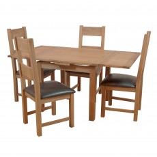 Holly 2-4 Person Draw Leaf Extending Dining Table Oak