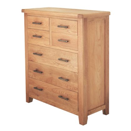 Holly 4 + 3 Drawer Narrow Chest of Drawers Oak Holly 4 + 3 Drawer Narrow Chest of Drawers Oak