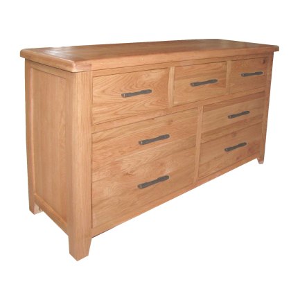 Holly 4 + 3 Drawer Wide Chest of Drawers Oak Holly 4 + 3 Drawer Wide Chest of Drawers Oak