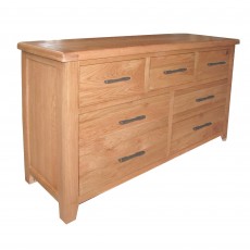 Holly 4 + 3 Drawer Wide Chest of Drawers Oak