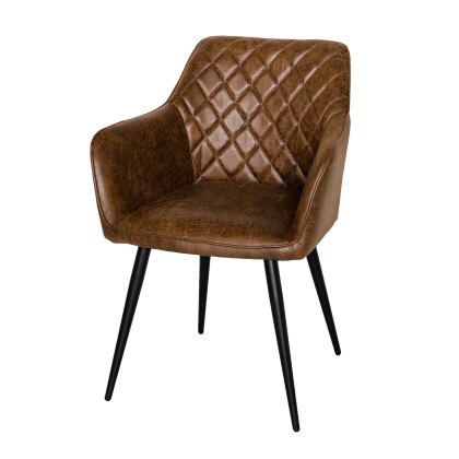 Turnberry Carver Dining Chair Faux Leather Antique Brown Turnberry Carver Dining Chair Faux Leather Antique Brown