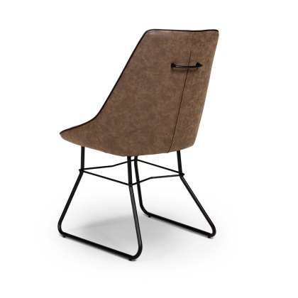Christy Dining Chair Faux Leather Tan