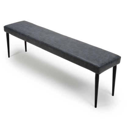 Darcy 3 Person Dining Bench Faux Leather Grey