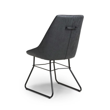 Christy Dining Chair Faux Leather Grey