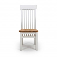 Portland Slatted Back Dining Chair White