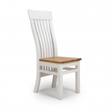 Portland Slatted Back Dining Chair White