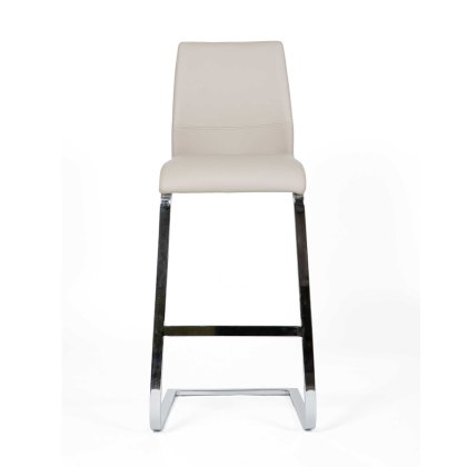Regina High Bar Stool Faux Leather Taupe Regina High Bar Stool Faux Leather Taupe