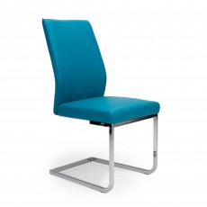 Regina Dining Chair Faux Leather Blue