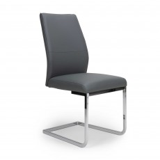 Regina Dining Chair Faux Leather Grey